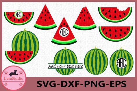 Download Free Watermelon Svg, Watermelon Clip Art, Watermelon Monogram Svg Cut Files